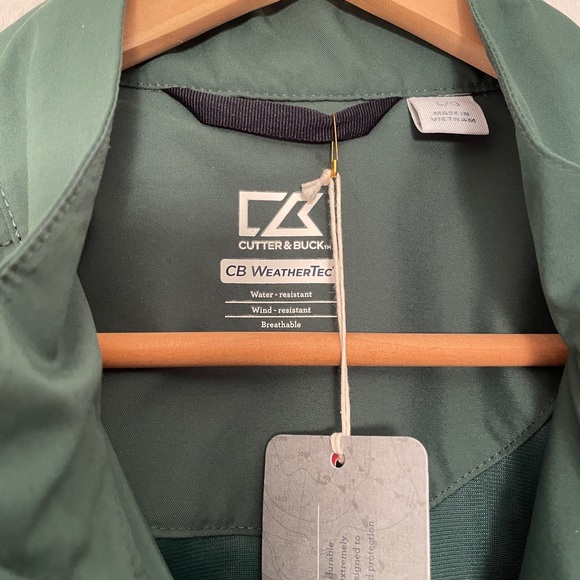 Cutter & Buck WeatherTec Green Jacket, L NWT - Picture 8 of 11